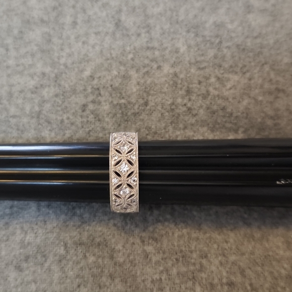 Tacori Epiphany Diamonique Platinum Clad Harlequin Ring - Picture 6 of 6